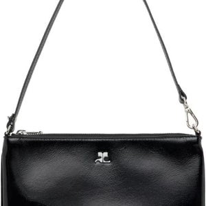 꾸레쥬 블랙 지퍼 나플락 파우치 261783F048004 Black Zipped Naplack Pouch 153411205
