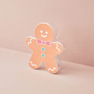 핑크베어 크리스마스 진저모양 아크릴 캐니스터