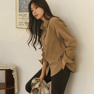 커스텀 코듀로이 셔츠,퍼플리아