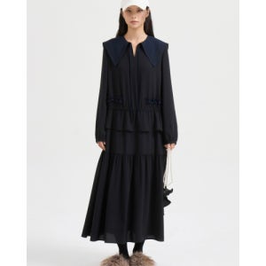 [럭키슈에뜨] Sailor Collar Long Dress (black) LFDAW25270BKX LFDAW25270BKX