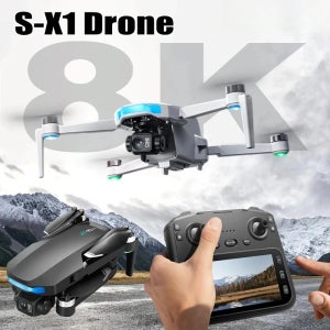 오리지널 S-X1 드론 8K HD 전문가용 WIFI 5G 드론 장애물 회피 브러시리스 고도 유지 헤드리스 모드 RC 쿼드콥터 어린이 장난감
