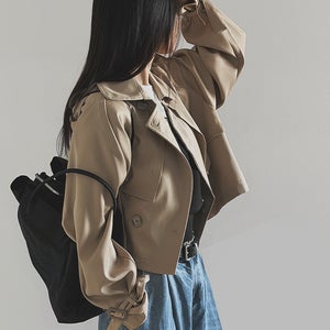 버클크롭트렌치코트-ct