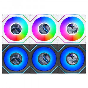 리안리 UNI FAN SL-INF LCD FLEX 120  (3팩, 블랙)
