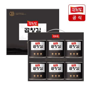 광천김 [광천김선물세트] 곱창김 캔김 6캔 선물세트 (곱창캔 6캔)