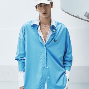 FLUID BUTTERFLY OVERSIZED SHIRT_COBALT BLUE