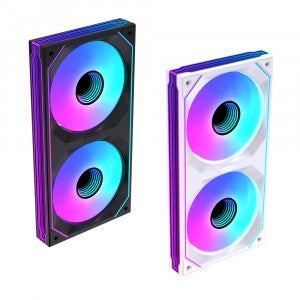 러빙쿨 LG-240-Y ARGB PWM 2열 쿨링팬  (화이트)