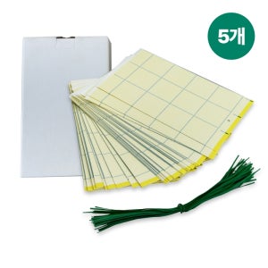 [회원전용] 국내생산 왕흰나방 벌레 끈끈이 트랩 50매입 5개 초 벼룩파리 날파리트랩