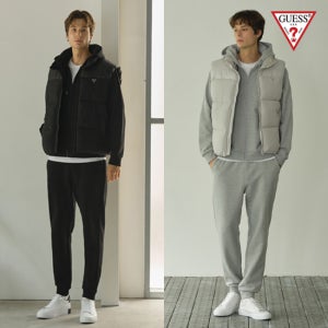 게스 [예약배송]26FW 패딩베스트 풀 셋업 남성용