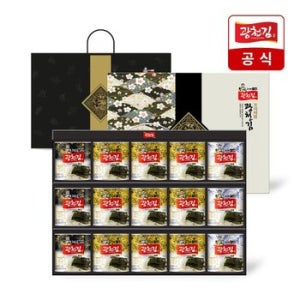 [특][바로배송][광천김] 3대째 달인 1호 선물세트 (재래캔 9캔+파래캔 3캔+돌캔 3캔+쇼핑백)