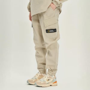 내셔널지오그래픽 N231UPT990 디머 우븐 트레이닝 조거 팬츠 OAK BEIGE