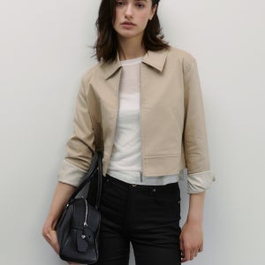 Margot Classic Blouson Jacket (Beige)