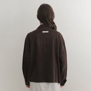 [르나브] Esu suede kara blouson (brown)