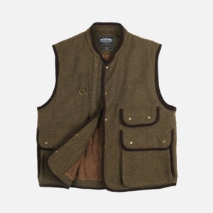 [프리즘웍스] HERRINGBONE WOOL HUNTING VEST _ BROWN GREEN FZW2026FWOT027