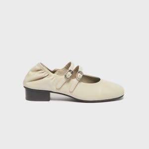[슈콤마보니] Shirred maryjane flats(ivory)_DG1DA26503IVY