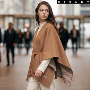 시슬리 26FW 로고자카드 케이프 코트 TV상품