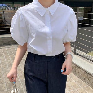 플로우 벌룬 반팔 셔츠
