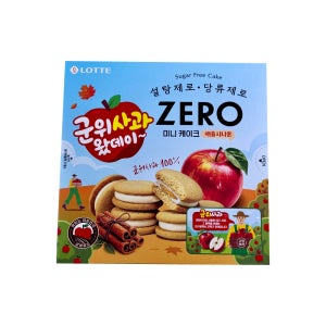 롯데 군위사과 제로 미니 케이크 애플시나몬 184g[군위사과,제로미니케이크,제로애플시나몬,파이,간식]