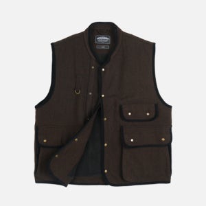 [프리즘웍스] HERRINGBONE WOOL HUNTING VEST _ CHESTNUT BLACK FZW2026FWOT028