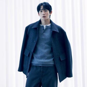 [마인드브릿지] 정해인 조직변형 오버핏 하프코트 M1CA7103