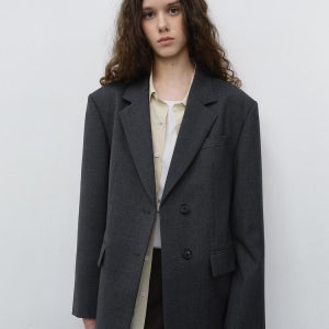[던스트] [LIVE 특가]ESSENTIAL 2 BUTTON WOOL BLAZER MELANGE GREY_UDJA6C202G2 UDJA6A202G2
