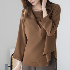 더블트임카라블라우스-BL2609077-