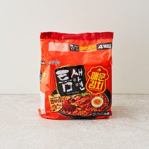 [팔도] 틈새라면 매운김치 4입