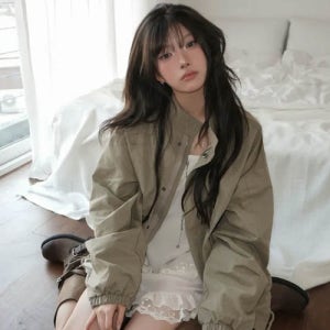 🚨반값 찬스, 자정 끝🌙하이넥 스트링 오버핏 야상 점퍼[jp2571]