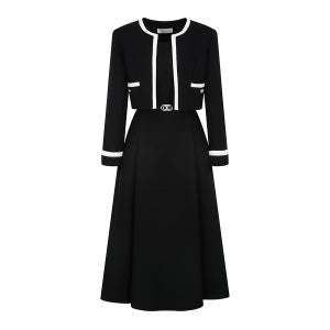 [JJ지고트] 스퀘어 플레어 원피스 +재킷 세트 (BLACK) GS3M0OP931