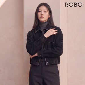 로보 26FW 가죽트리밍 크롭셔링 점퍼 TV상품