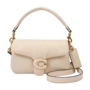 코치 팔로우 태비 18 레더 숄더백 아이보리 C3880 B4 IY 호보백 가방 가죽 Tabby Pillow Hobo Bag Ivory Leather 25821172