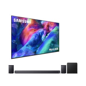 삼성전자 2026 Micro RGB RH9G (214cm) 풀 모션 슬림핏 벽걸이형+9.1.4ch 사운드바 Q930H KMR85RH9G-93W