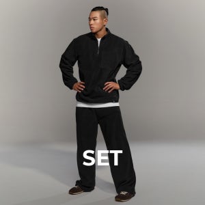 [SET] 웜 플리스 맨즈 하프집업 맨즈 세트