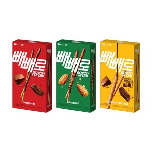 롯데웰푸드 (현대홈쇼핑)빼빼로 혼합 초코+아몬드+초코필드(누드) 20갑