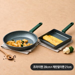 [모던하우스][단독] 포레스트 엑스 다이아몬드코팅 인덕션겸용 프라이팬 28cm+ 계란말이팬 21cm