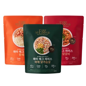 마이에그라이스 계란 흰자 닭가슴살 볶음밥