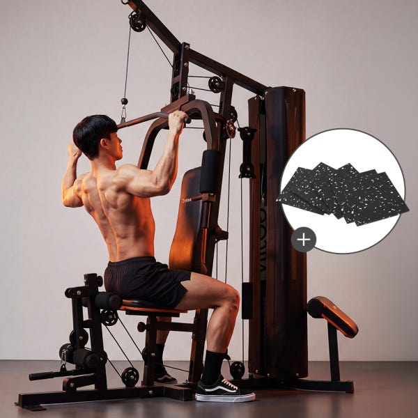 이고진 멀티 홈짐 EX006A 레그프레스 68kg 블럭 랫풀다운 헬스머신 웨이트 운동기구