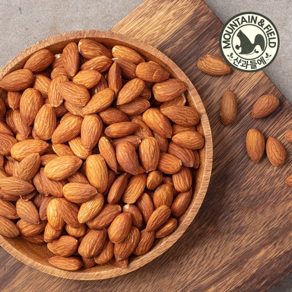 산과들에 생아몬드1kg 볶음아몬드800g (견과류 견과)