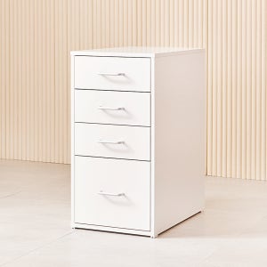 E0자재 책상 보조 서랍장 화이트 (F608)