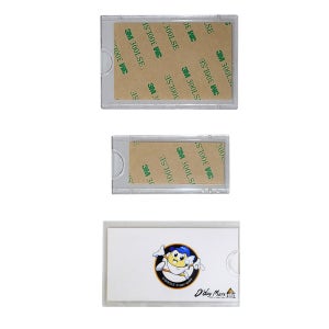 명찰꽂이(소) 이름표 아크릴 네임텍 붙이는 투명 접착 케이스 네임택 락커룸 캐비넷 신발장