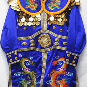 오만물 공단용수장군복 파랑 신복  장군의대