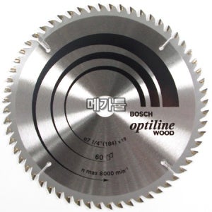보쉬 원형톱날 팁쏘 목공용 184mm (7 1/4) 60날