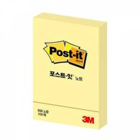 3M 포스트잇 점착메모지 일반 노트 656 노랑