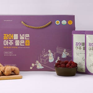 아주식품 복분자 장어즙 60포 건강즙 100% 국산 원료 HACCP 미국수출 선물용 장어진액 어버이날 부모님