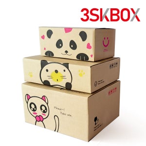 택배박스 3sk box 디자인박스 옹이1호 (350x270x180) 46장
