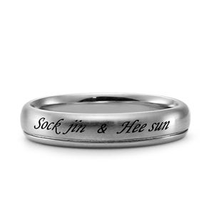 엔조 2PR093-A 이니셜반지 (Platinum Ring 4.5mm) / 백금반지[엔조반지]