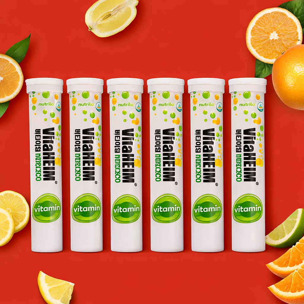 3+3 독일 비타하임 발포비타민 에너지음료 20정 물에 타먹는 발포정 비타민C 500 6통