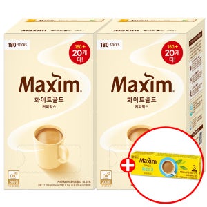 동서식품 맥심 화이트골드 180T 2개 + 제로슈거3T