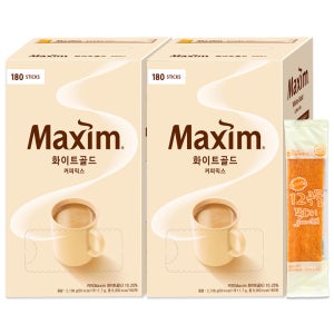 동서식품 맥심 화이트골드 180Tx2개 + 쫀드기 20g