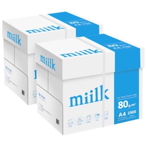 밀크 A4용지 복사용지 80g 2500매 2BOX