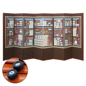 (친필)책거리 민화 연결8폭병풍+특허 버팀 고무 고정받침대 증정